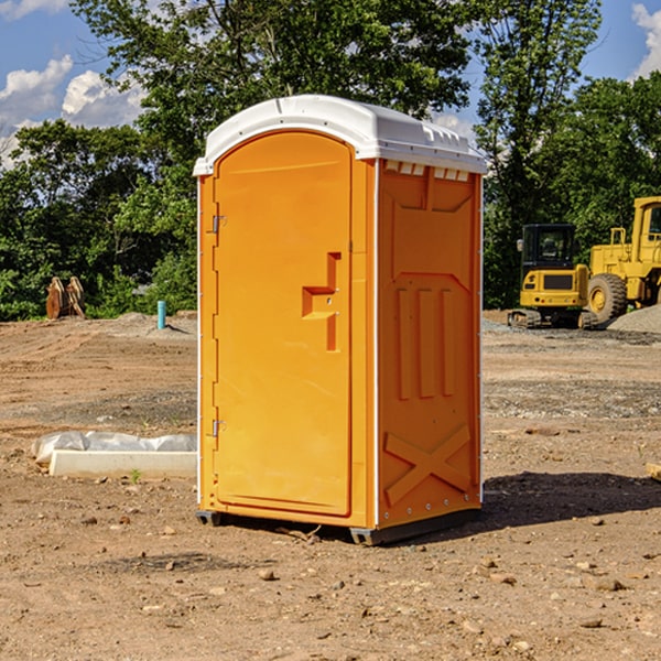 how often are the portable restrooms cleaned and serviced during a rental period in Clarkton